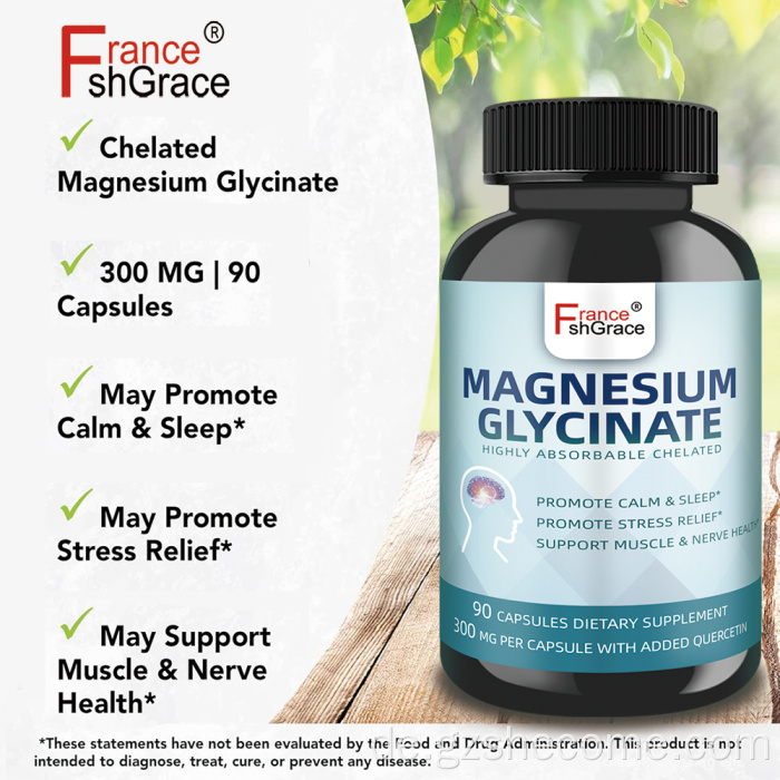 Neu eingetroffene Magnesiumglycinat-Kapseln zum Schlafen